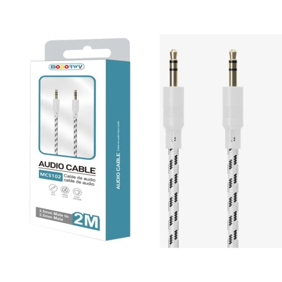 Modorwy AUX Cable MC5102 3.5mm to 3.5mm 2m White